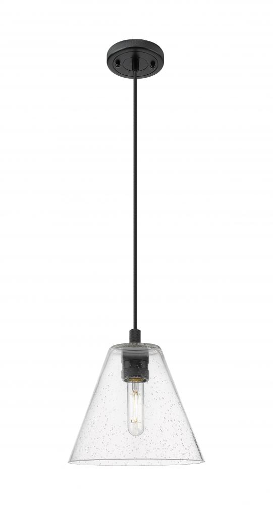 Crown Point - 1 Light - 8 inch - Matte Black - Pendant