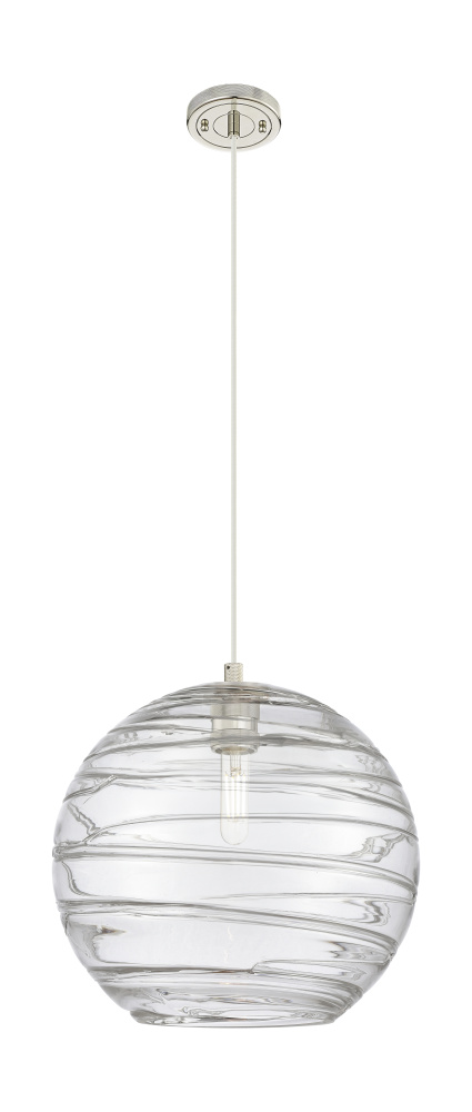 Crown Point - 1 Light - 12 inch - Polished Nickel - Pendant