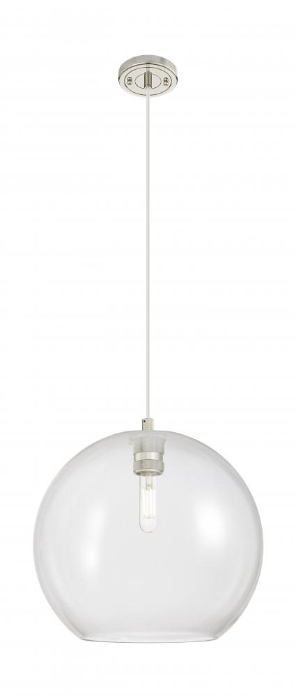 Crown Point - 1 Light - 12 inch - Polished Nickel - Pendant