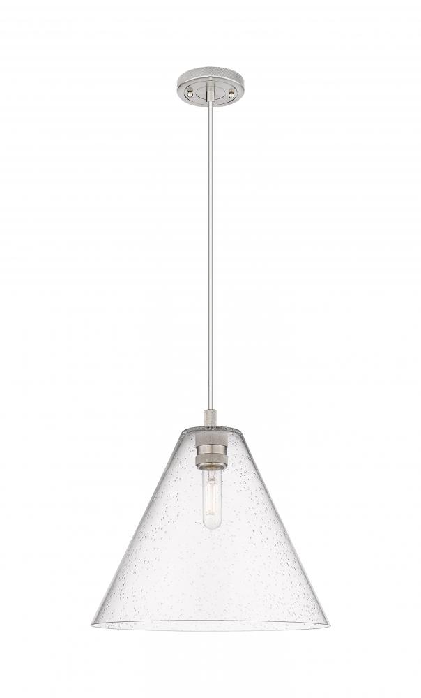 Crown Point - 1 Light - 12 inch - Satin Nickel - Pendant