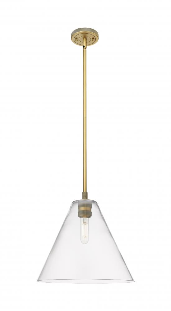 Crown Point - 1 Light - 12 inch - Brushed Brass - Pendant