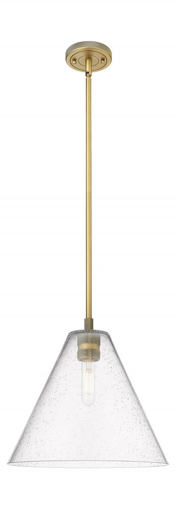 Crown Point - 1 Light - 12 inch - Brushed Brass - Pendant