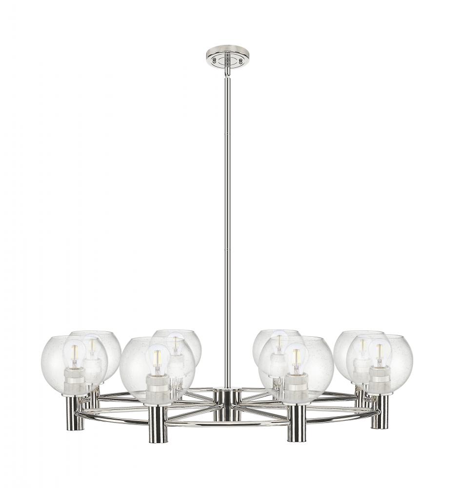 Crown Point - 8 Light - 36 inch - Polished Nickel - Chandelier
