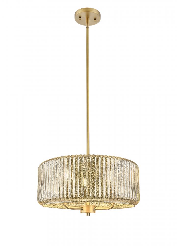 Windsor - 3 Light - 16 inch - Brushed Brass - Stem hung - Pendant