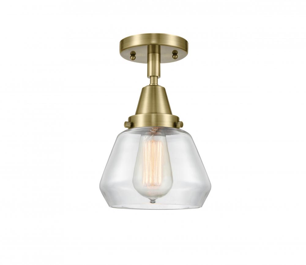 Fulton - 1 Light - 7 inch - Antique Brass - Semi-Flush Mount