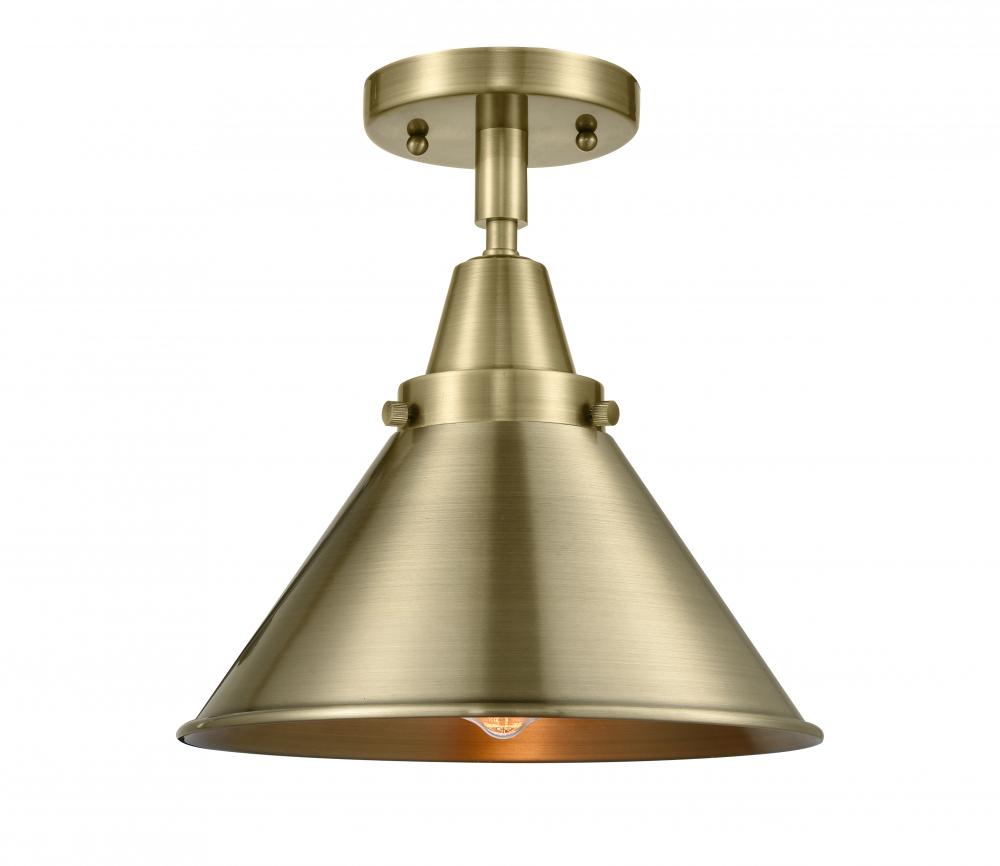 Briarcliff - 1 Light - 10 inch - Antique Brass - Semi-Flush Mount