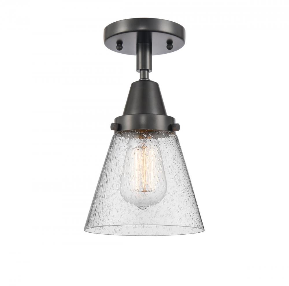 Cone - 1 Light - 6 inch - Matte Black - Semi-Flush Mount