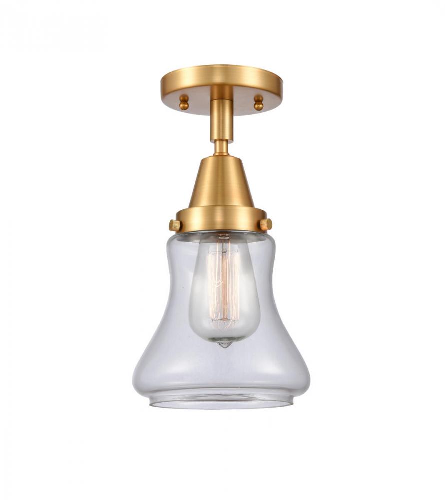 Bellmont - 1 Light - 6 inch - Satin Gold - Semi-Flush Mount