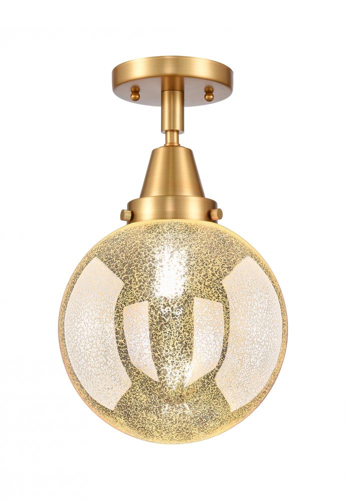 Beacon - 1 Light - 8 inch - Satin Gold - Semi-Flush Mount