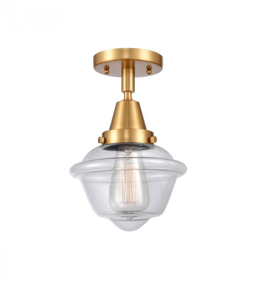 Oxford - 1 Light - 8 inch - Satin Gold - Semi-Flush Mount