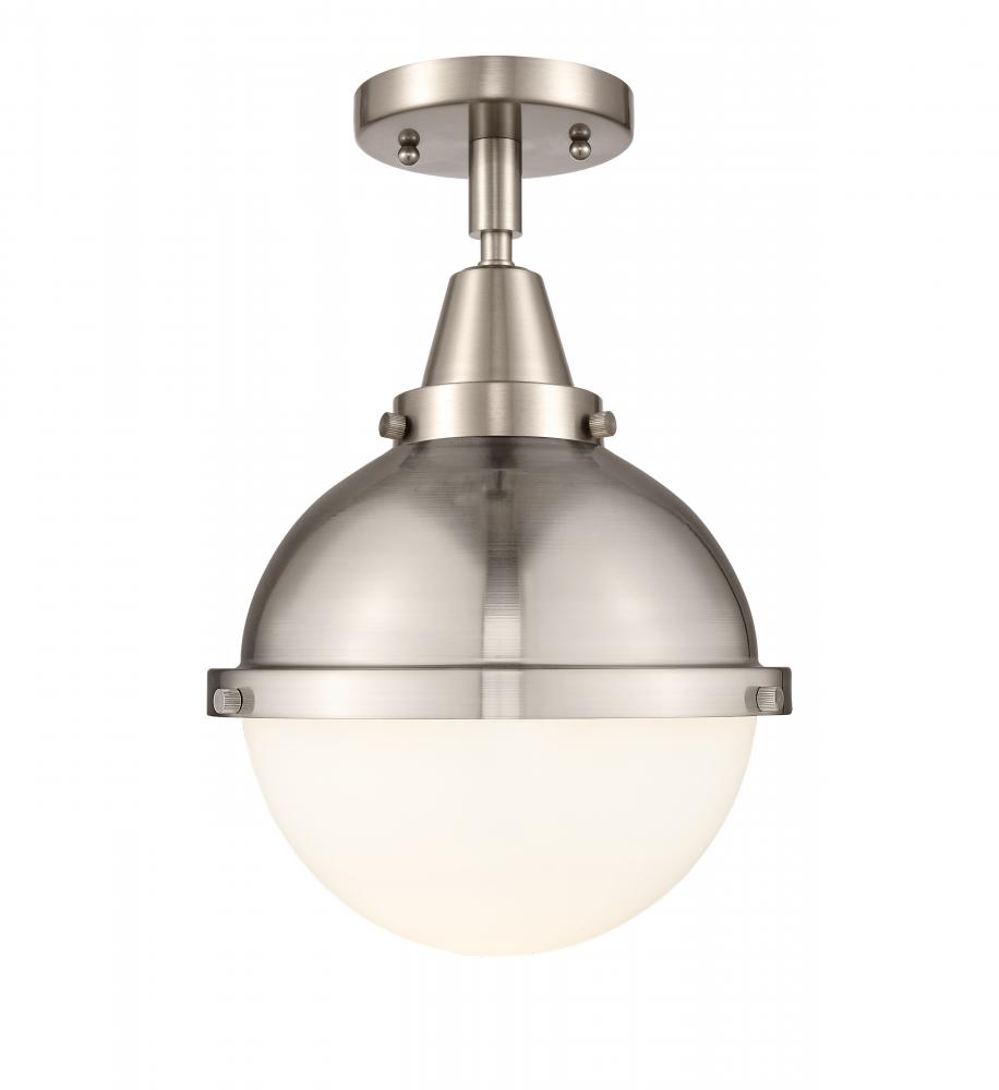 Hampden - 1 Light - 9 inch - Brushed Satin Nickel - Semi-Flush Mount