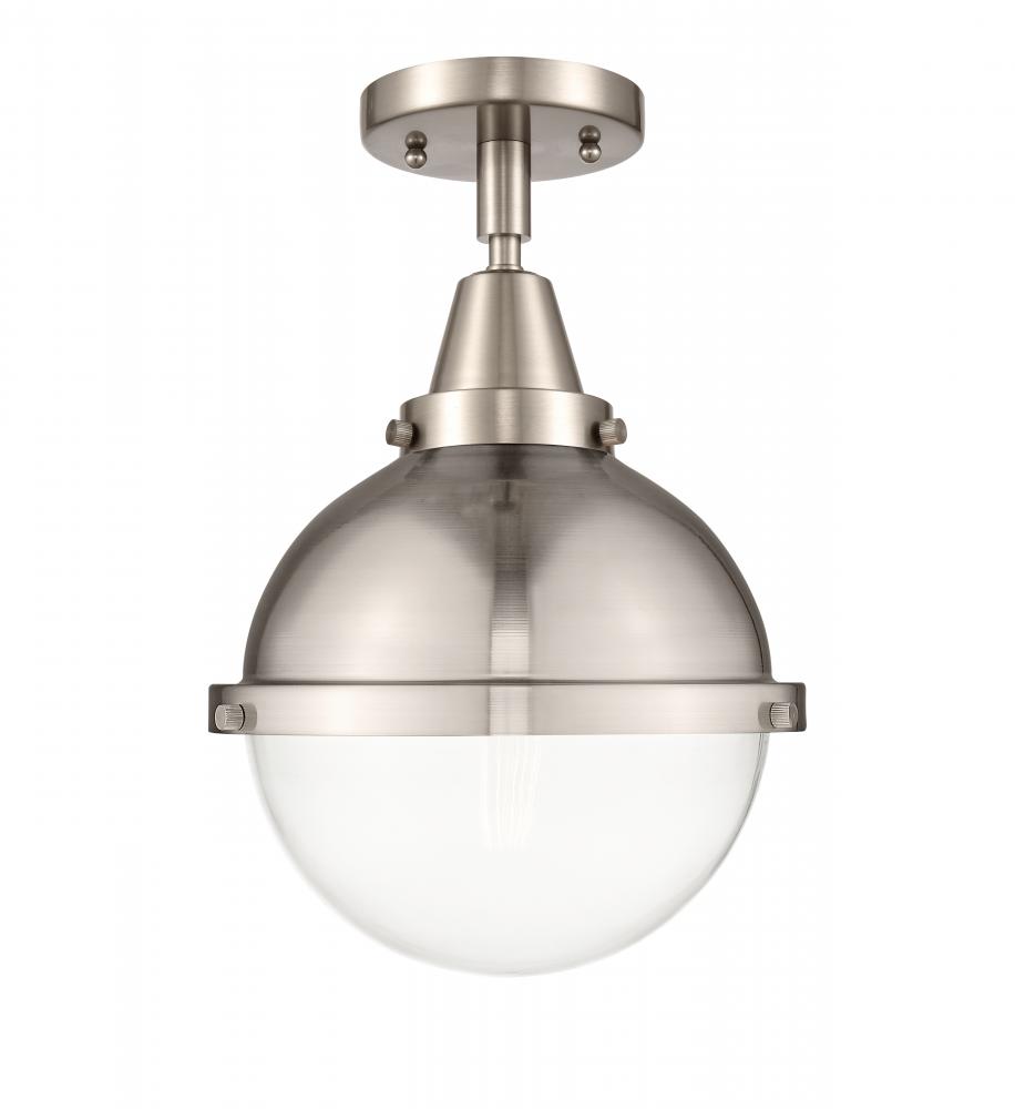 Hampden - 1 Light - 9 inch - Brushed Satin Nickel - Semi-Flush Mount