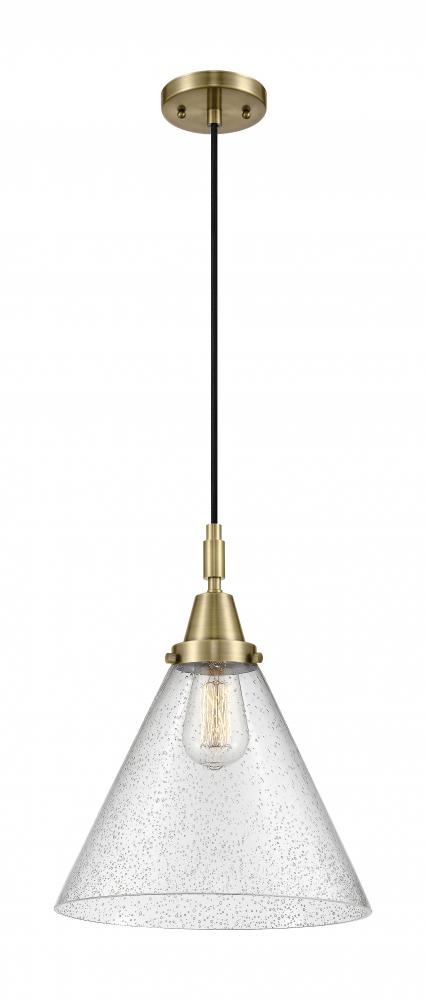Cone - 1 Light - 12 inch - Antique Brass - Mini Pendant