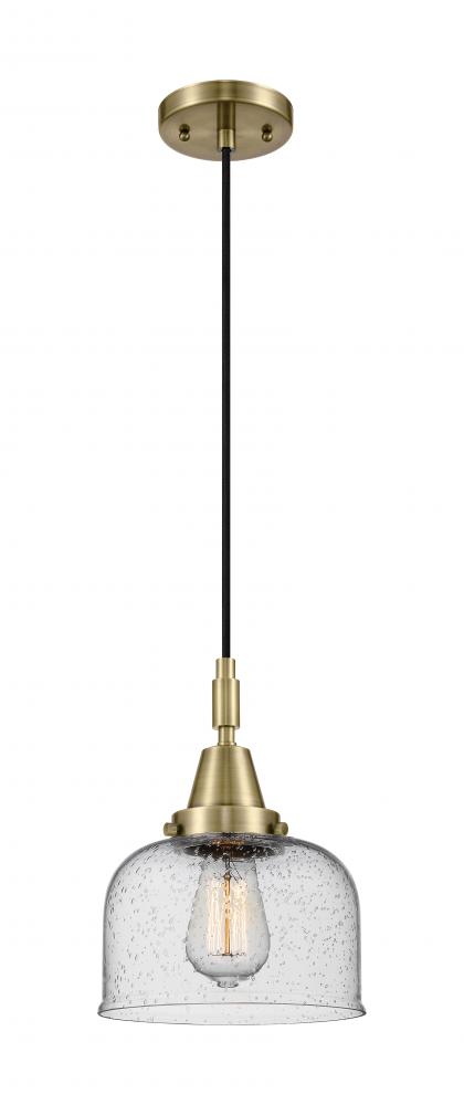 Bell - 1 Light - 8 inch - Antique Brass - Mini Pendant
