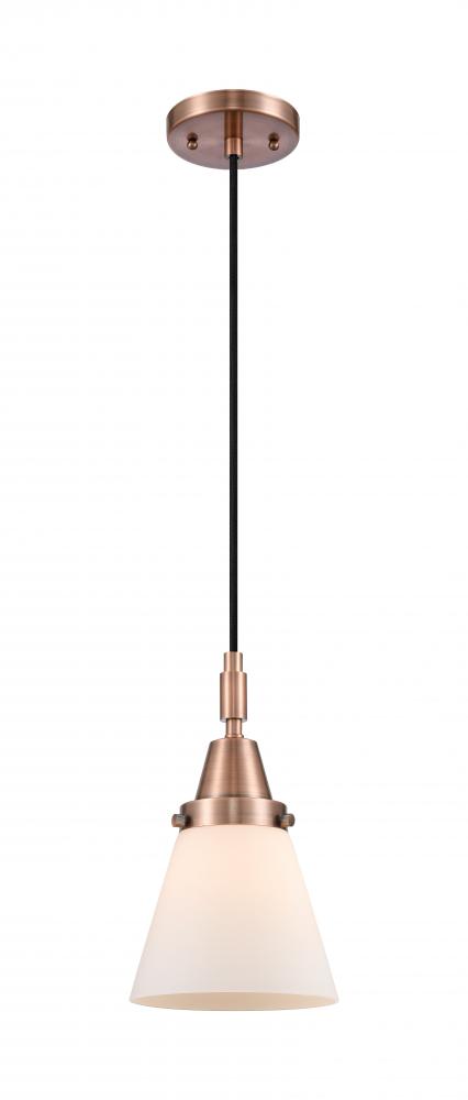 Cone - 1 Light - 6 inch - Antique Copper - Mini Pendant