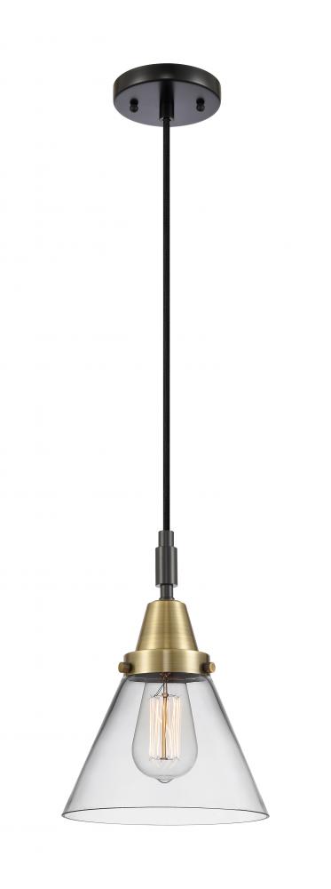 Cone - 1 Light - 8 inch - Black Antique Brass - Mini Pendant
