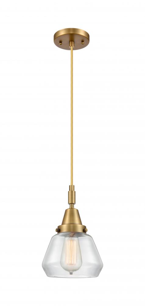 Fulton - 1 Light - 7 inch - Brushed Brass - Mini Pendant