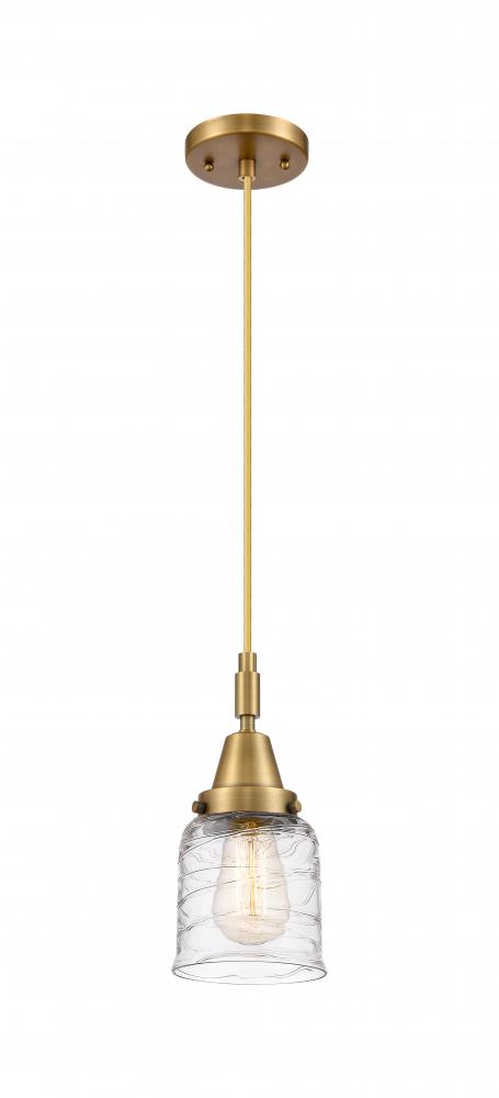 Bell - 1 Light - 5 inch - Brushed Brass - Mini Pendant