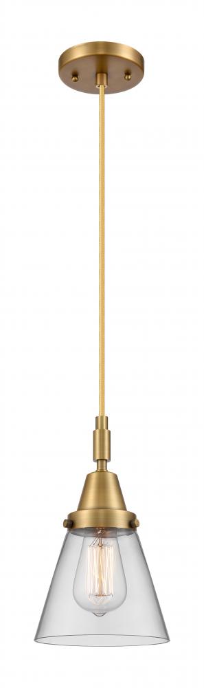 Cone - 1 Light - 6 inch - Brushed Brass - Mini Pendant