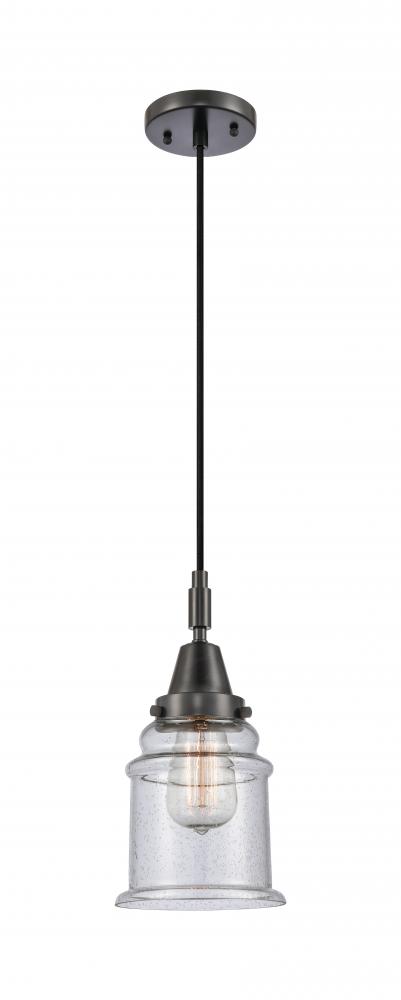 Canton - 1 Light - 7 inch - Matte Black - Mini Pendant