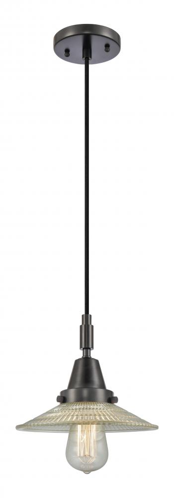 Halophane - 1 Light - 9 inch - Matte Black - Mini Pendant