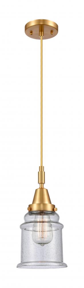 Canton - 1 Light - 7 inch - Satin Gold - Mini Pendant