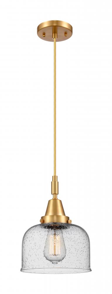Bell - 1 Light - 8 inch - Satin Gold - Mini Pendant