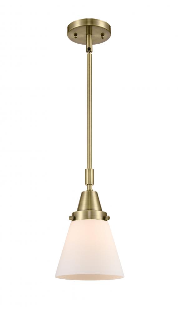 Cone - 1 Light - 6 inch - Antique Brass - Mini Pendant