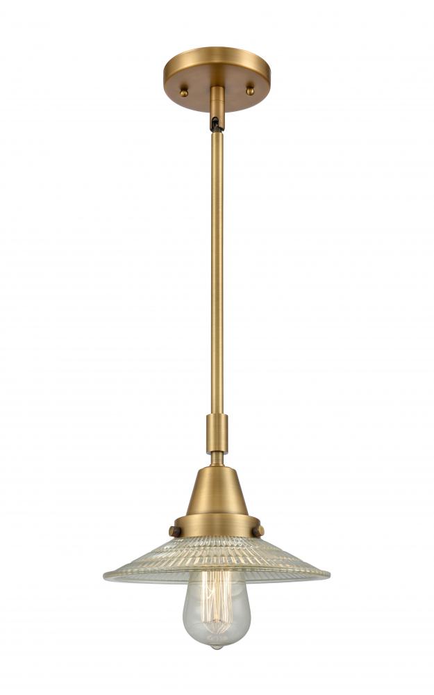 Halophane - 1 Light - 9 inch - Brushed Brass - Mini Pendant