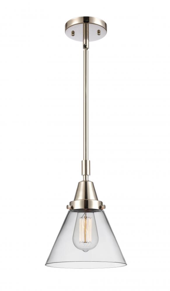 Cone - 1 Light - 8 inch - Polished Nickel - Mini Pendant