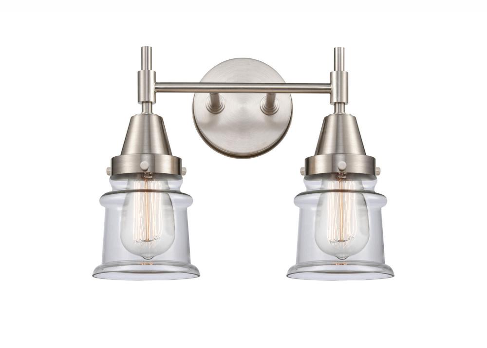 Canton - 2 Light - 14 inch - Satin Nickel - Bath Vanity Light