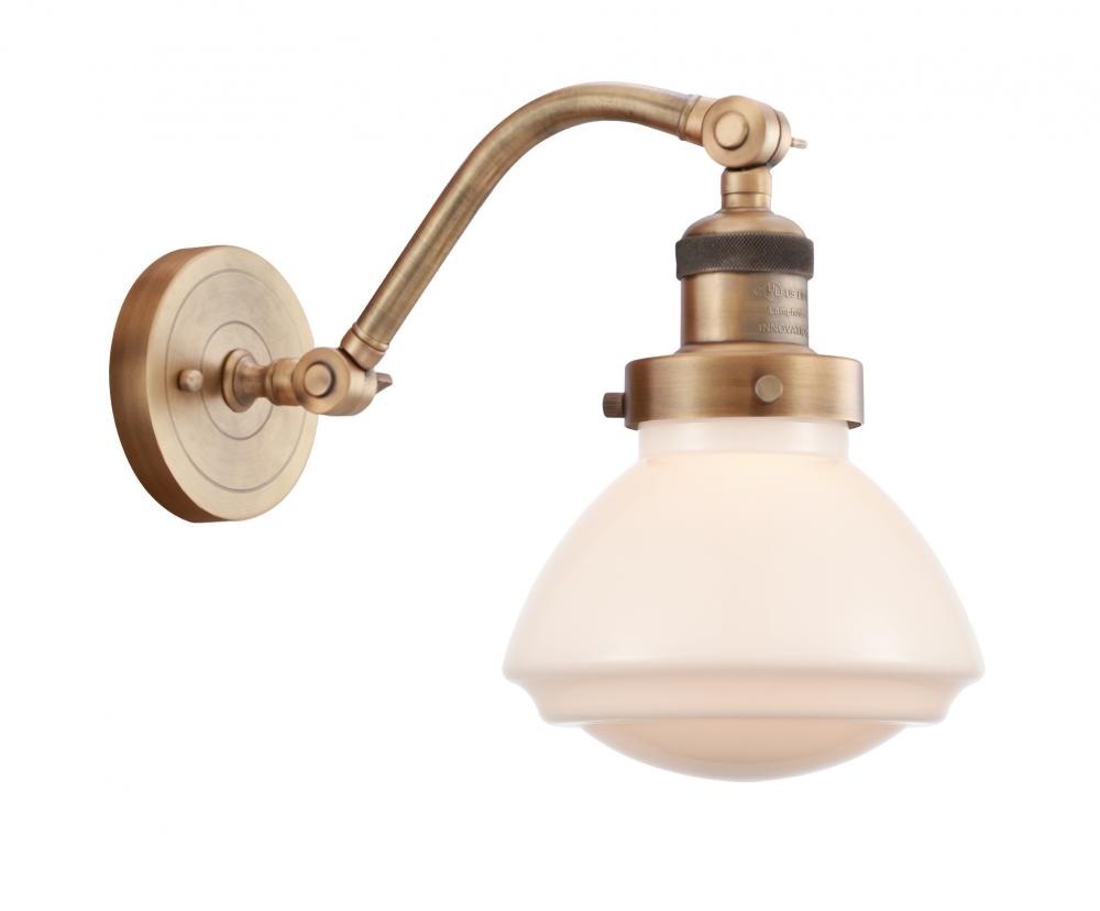 Olean - 1 Light - 7 inch - Brushed Brass - Adjustable Sconce