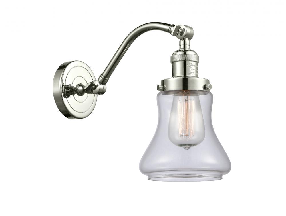 Bellmont - 1 Light - 7 inch - Polished Nickel - Adjustable Sconce