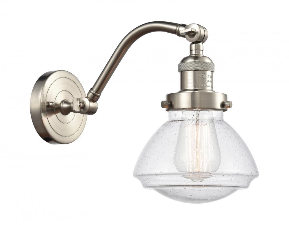 Olean - 1 Light - 7 inch - Brushed Satin Nickel - Adjustable Sconce