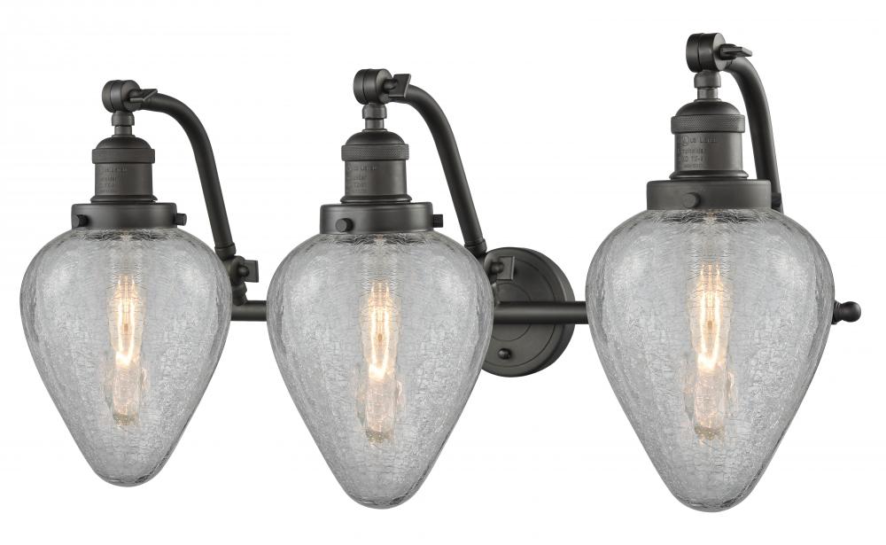 Geneseo - 3 Light - 28 inch - Oil Rubbed Bronze - Adjustable Bath Vanity Light