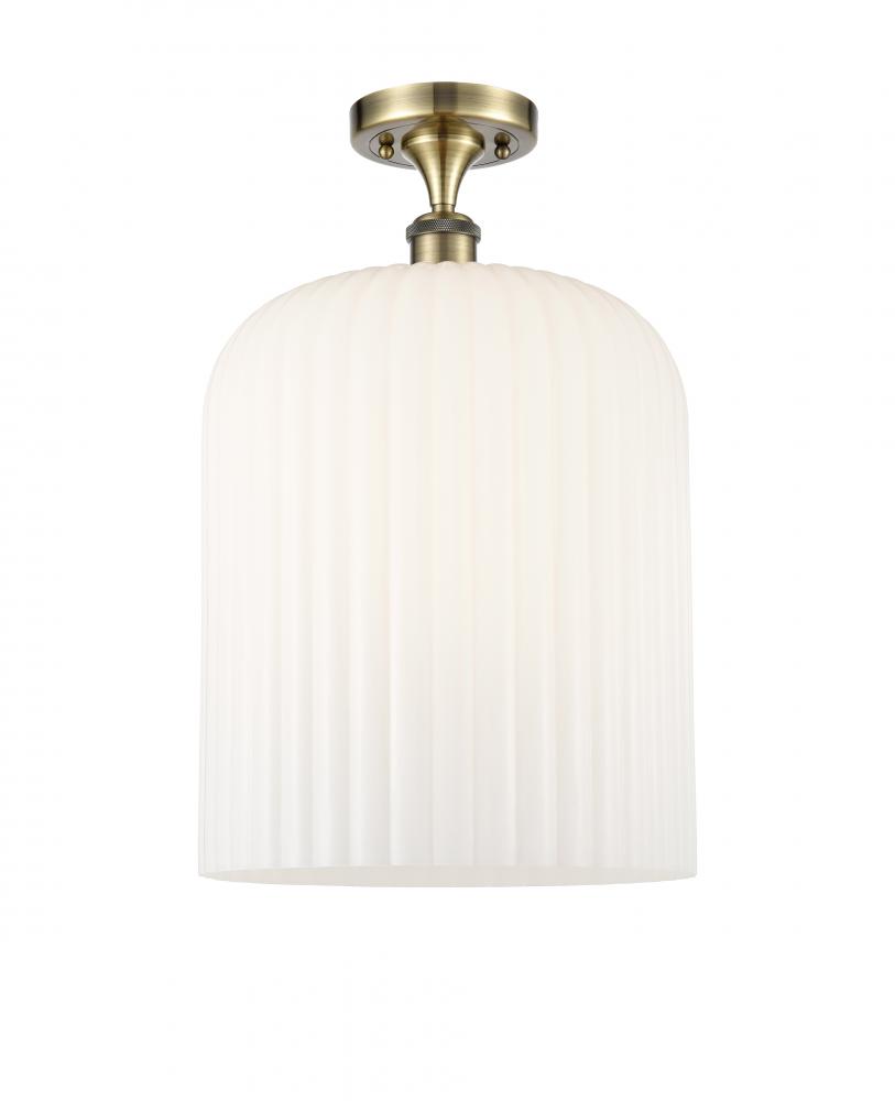 Bridal Veil - 1 Light - 5 inch - Antique Brass - Semi-Flush Mount