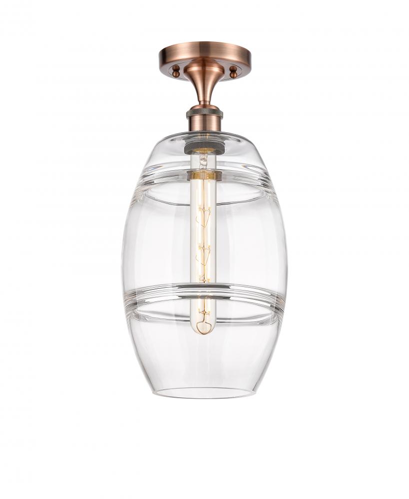 Vaz - 1 Light - 8 inch - Antique Copper - Semi-Flush Mount
