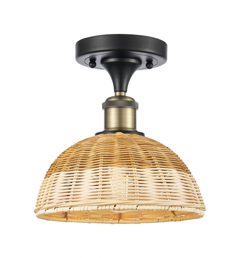 Bristol Natural II - 1 Light - 9 inch - Black Antique Brass - Semi-Flush Mount