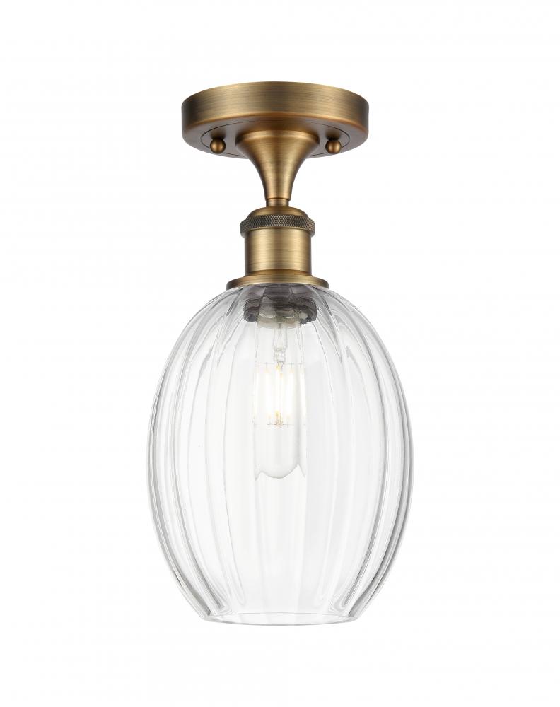 Preston Bulb - 1 Light - 6 inch - Brushed Brass - Semi-Flush Mount