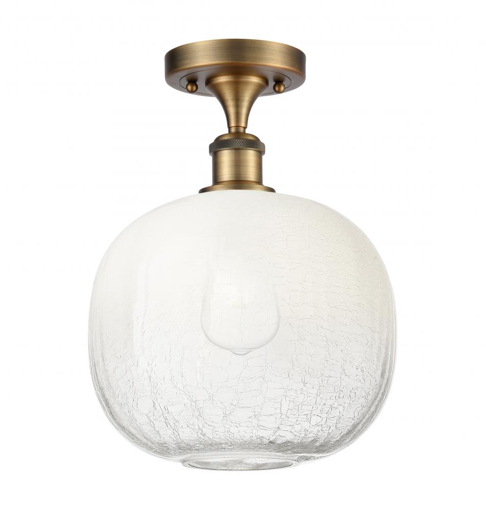 Brookhaven Sphere - 1 Light - 11 inch - Brushed Brass - Semi-Flush Mount