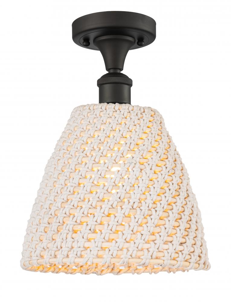 Bristol Natural - 1 Light - 6 inch - Oil Rubbed Bronze - Semi-Flush Mount