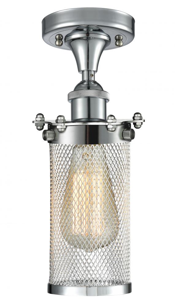 Bleecker - 1 Light - 4 inch - Polished Chrome - Semi-Flush Mount