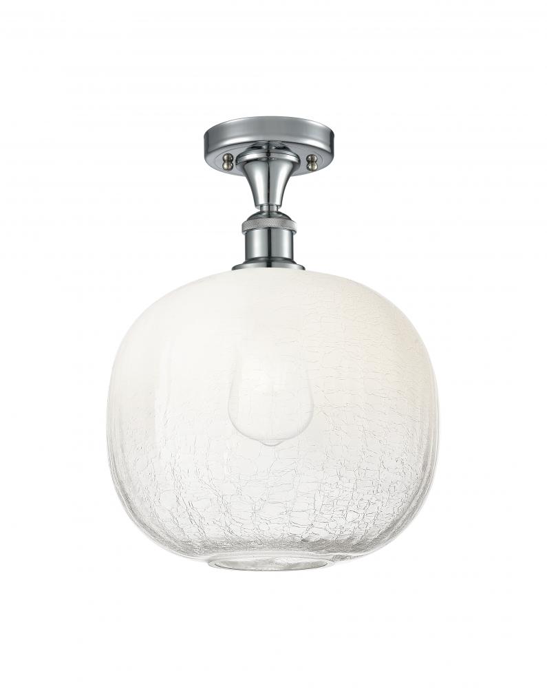 Brookhaven Sphere - 1 Light - 11 inch - Polished Chrome - Semi-Flush Mount