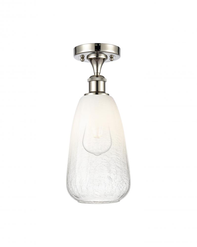 Brookhaven Almond - 1 Light - 6 inch - Polished Nickel - Semi-Flush Mount