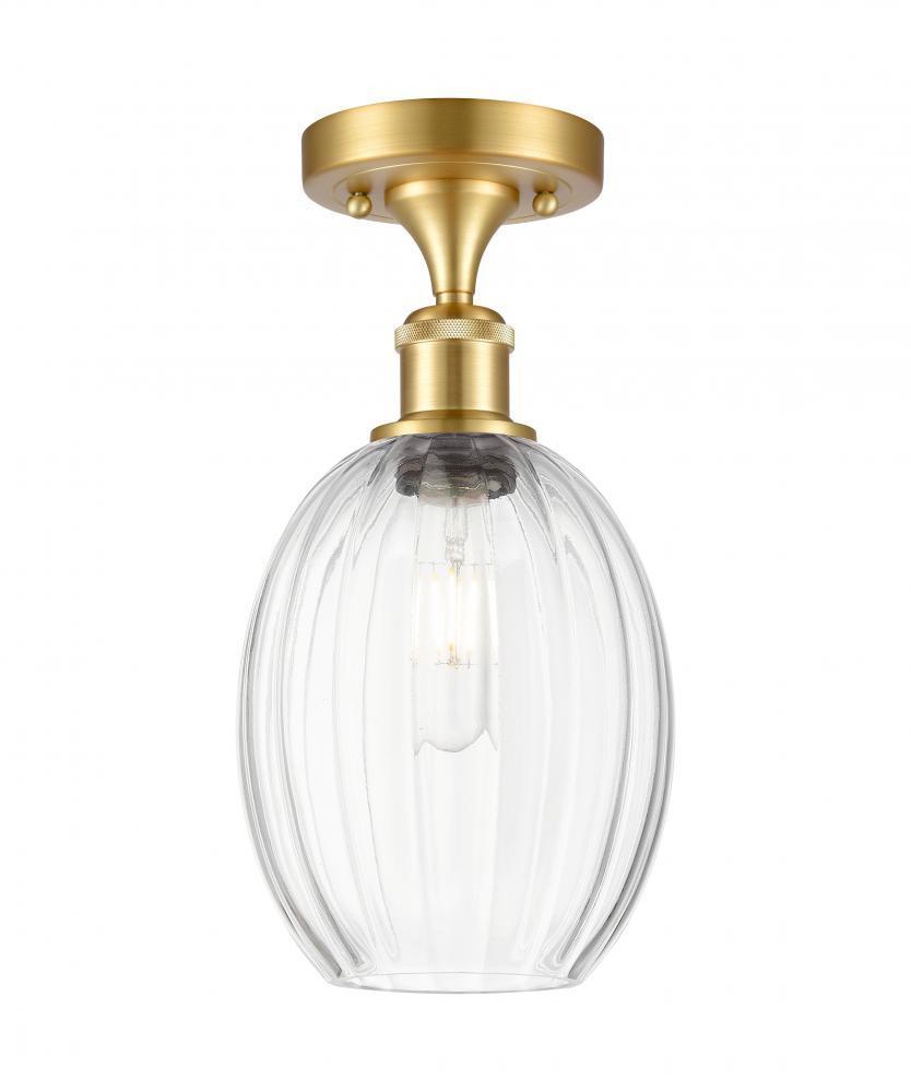 Preston Bulb - 1 Light - 6 inch - Satin Gold - Semi-Flush Mount