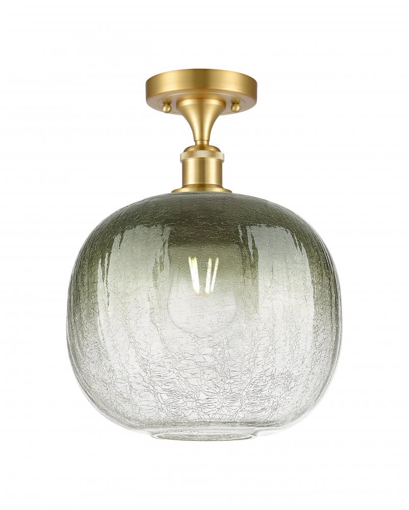 Brookhaven Sphere - 1 Light - 11 inch - Satin Gold - Semi-Flush Mount