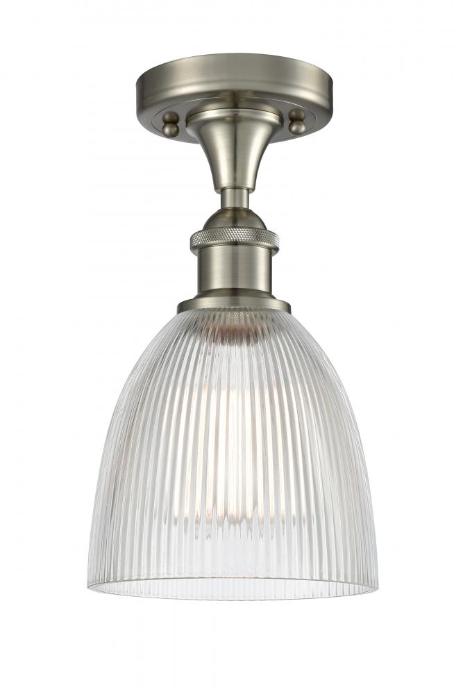 Castile - 1 Light - 6 inch - Brushed Satin Nickel - Semi-Flush Mount