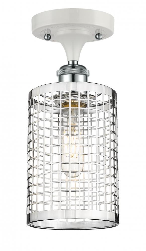 Nestbrook - 1 Light - 5 inch - White Polished Chrome - Semi-Flush Mount