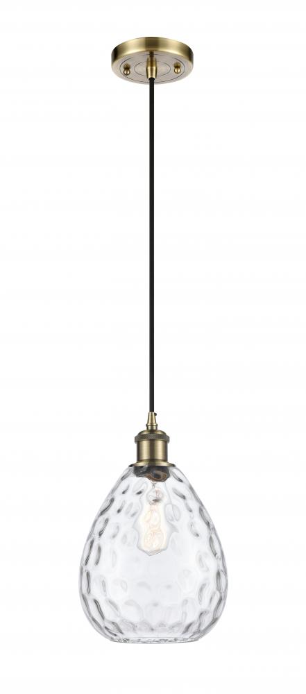 Waverly - 1 Light - 8 inch - Antique Brass - Cord hung - Mini Pendant
