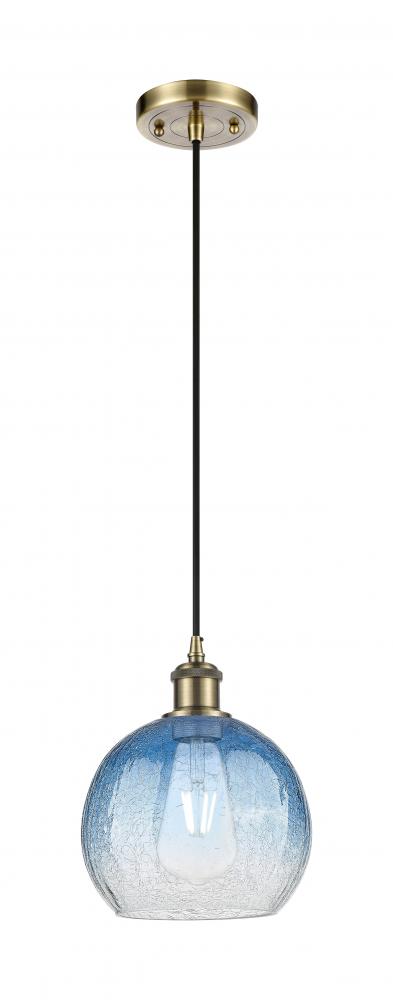 Brookhaven Globe - 1 Light - 8 inch - Antique Brass - Cord hung - Mini Pendant